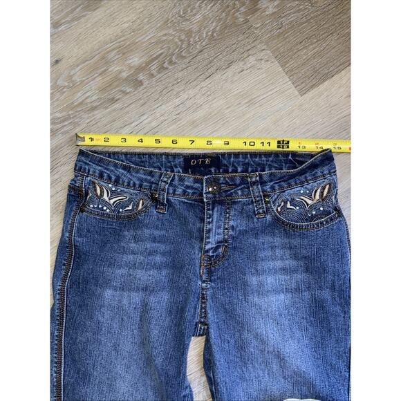 OTB Jeans Blue Jeans Women’s Size 9 Embellished Pockets Straight Denim - Picture 7 of 12